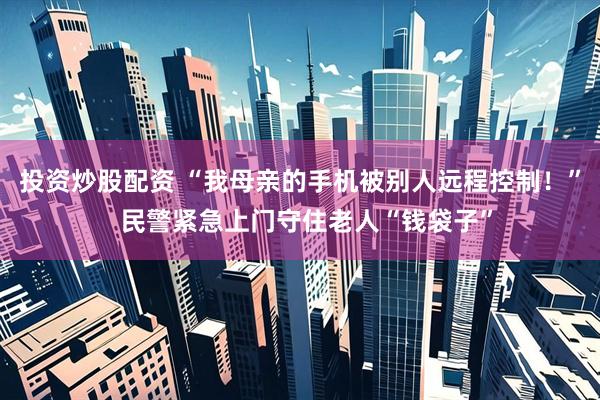 投资炒股配资 “我母亲的手机被别人远程控制！”  民警紧急上门守住老人“钱袋子”